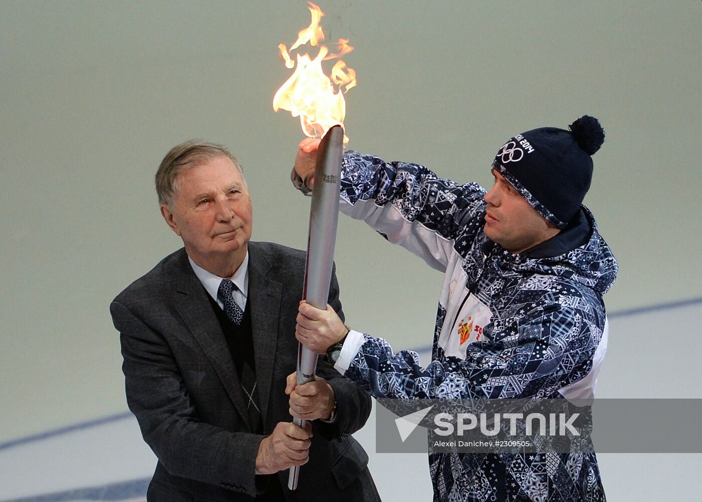 Olympic torch relay. St. Petersburg. Day Two