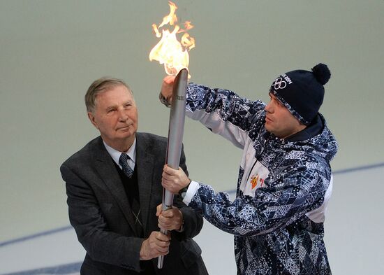 Olympic torch relay. St. Petersburg. Day Two