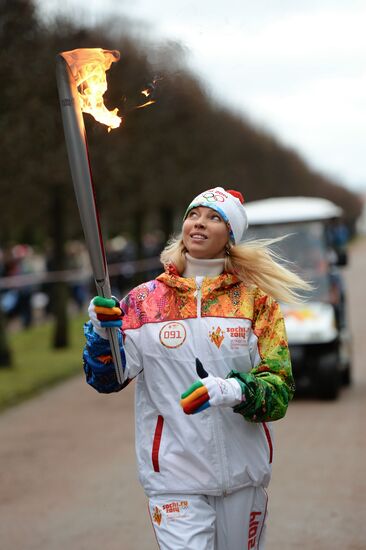 Olympic torch relay. St. Petersburg. Day Two
