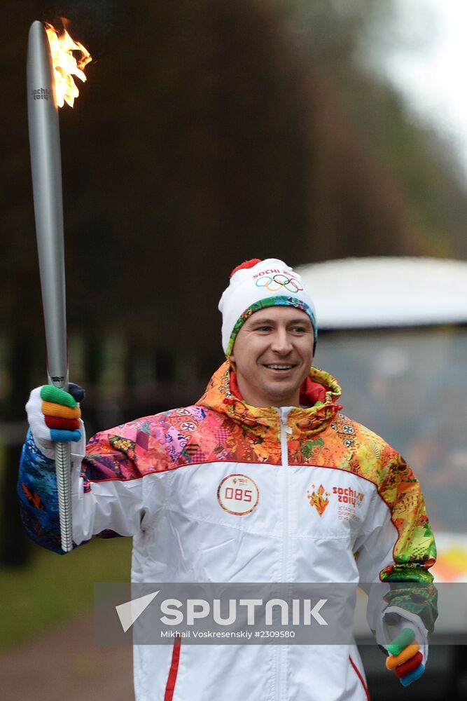 Olympic torch relay. St. Petersburg. Day Two
