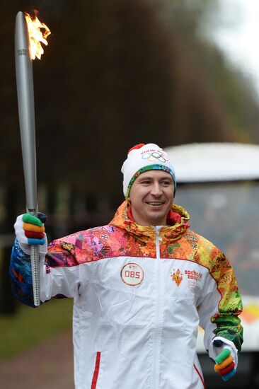 Olympic torch relay. St. Petersburg. Day Two