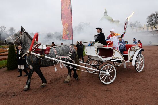 Olympic torch relay. St. Petersburg. Day Two