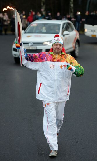 Olympic torch relay. St. Petersburg. Day Two