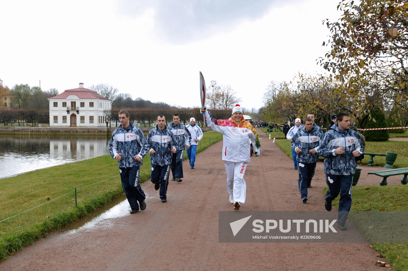 Olympic torch relay. St. Petersburg. Day Two