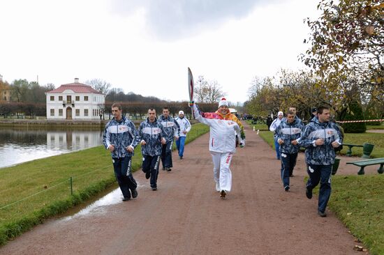 Olympic torch relay. St. Petersburg. Day Two