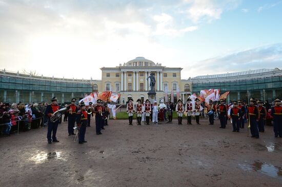 Olympic torch relay. St. Petersburg. Day Two