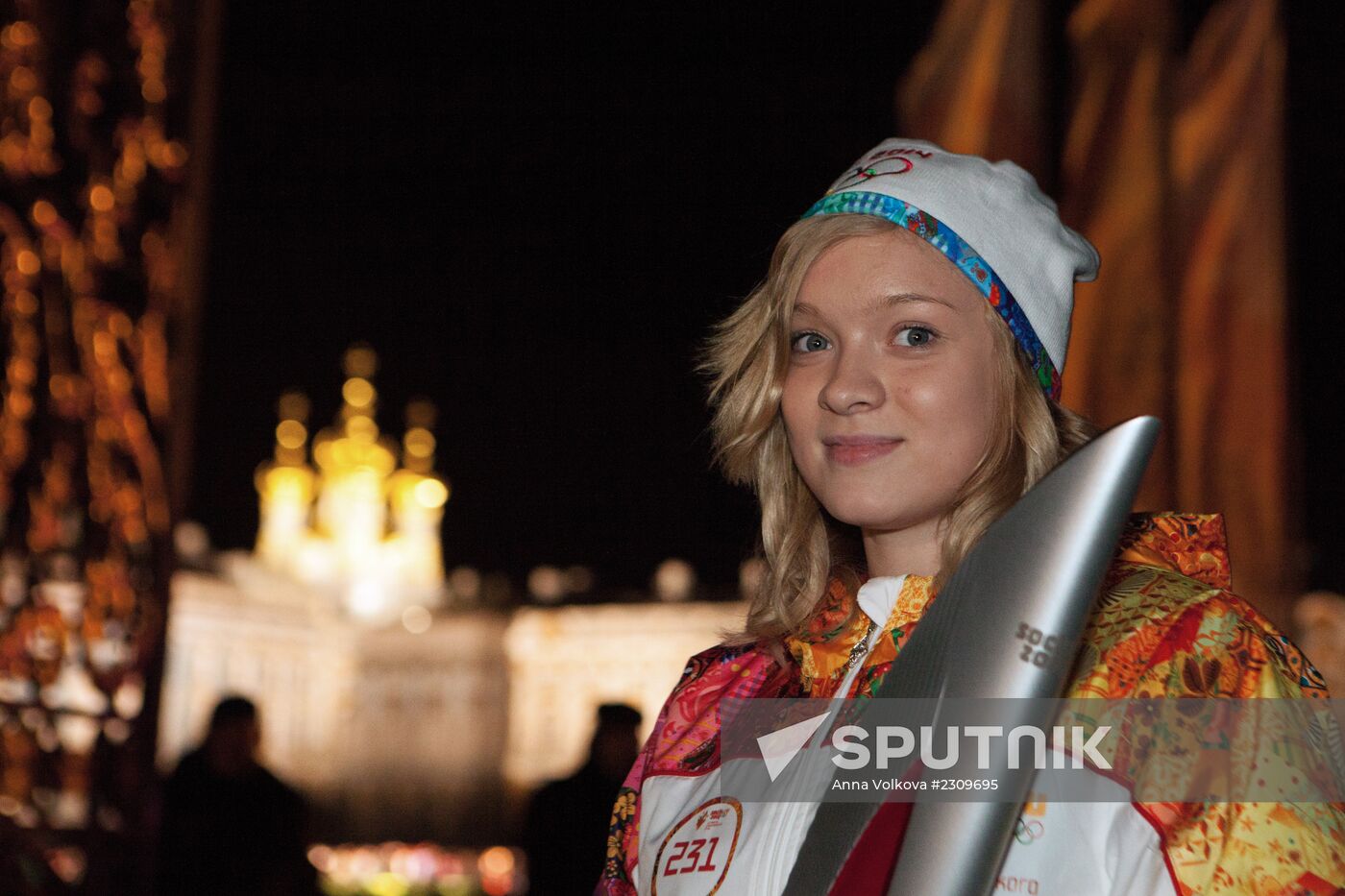 Olympic torch relay. St. Petersburg. Day Two