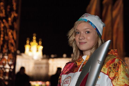 Olympic torch relay. St. Petersburg. Day Two