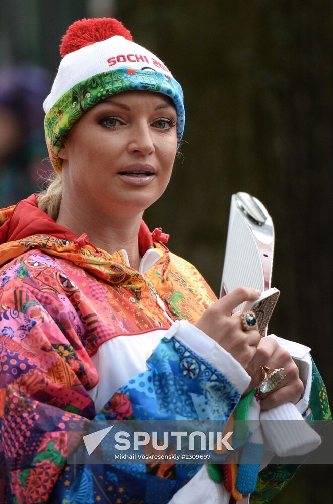 Olympic torch relay. St. Petersburg. Day Two