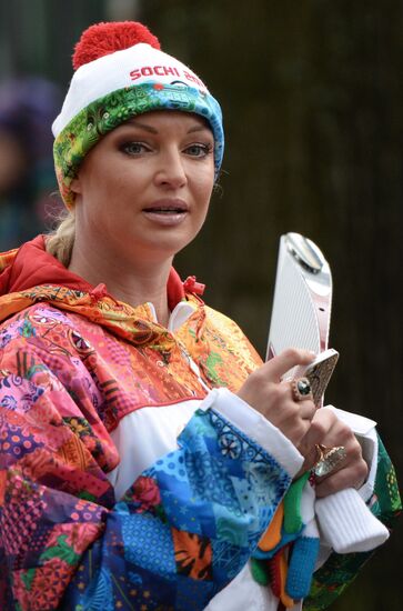 Olympic torch relay. St. Petersburg. Day Two