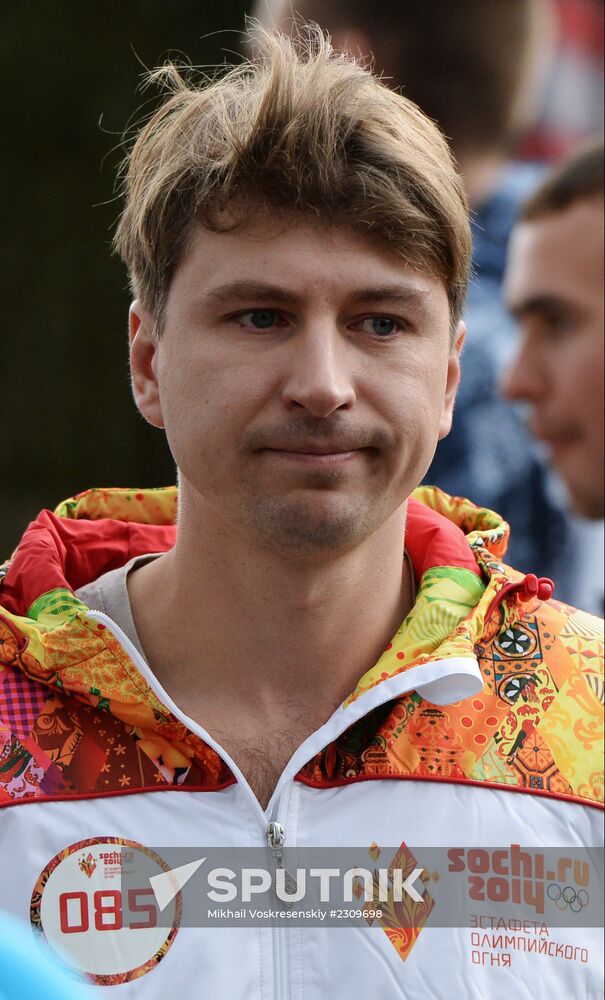 Olympic torch relay. St. Petersburg. Day Two