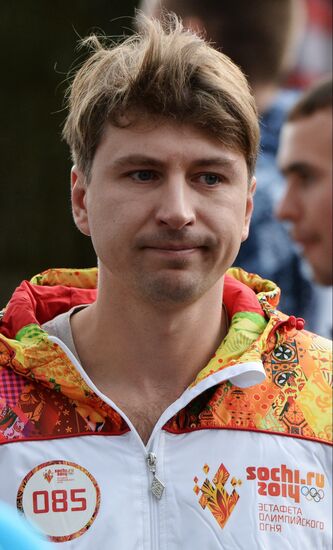 Olympic torch relay. St. Petersburg. Day Two
