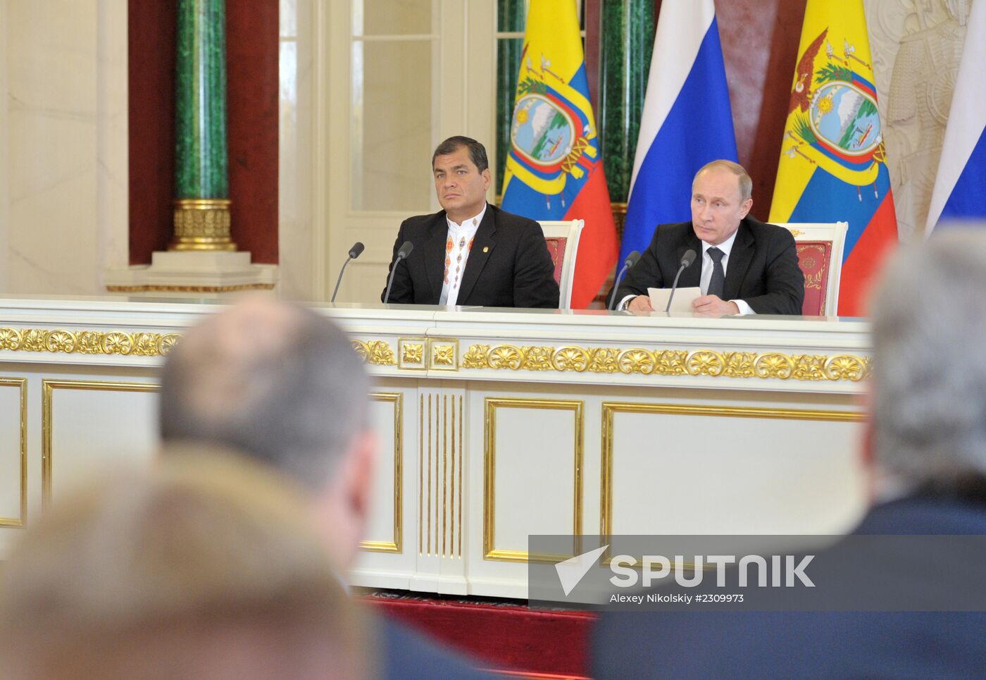 Vladimir Putin held talks with Rafael Correa in the Kremlin