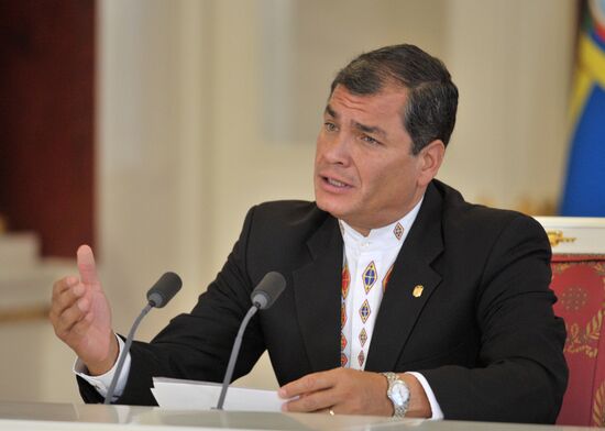 Vladimir Putin held talks with Rafael Correa in the Kremlin