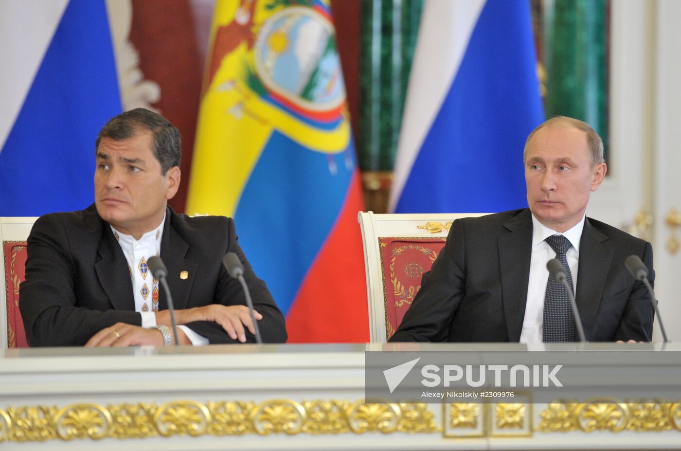 Vladimir Putin held talks with Rafael Correa in the Kremlin