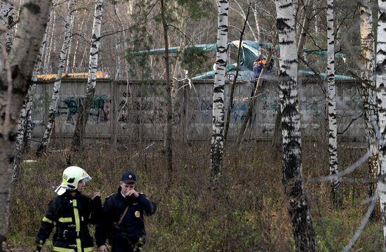 KA-52 helicopter crashed in Vykhino-Zhulebino district in Moscow