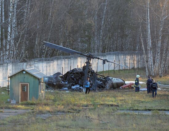 KA-52 helicopter crashed in Vykhino-Zhulebino district in Moscow