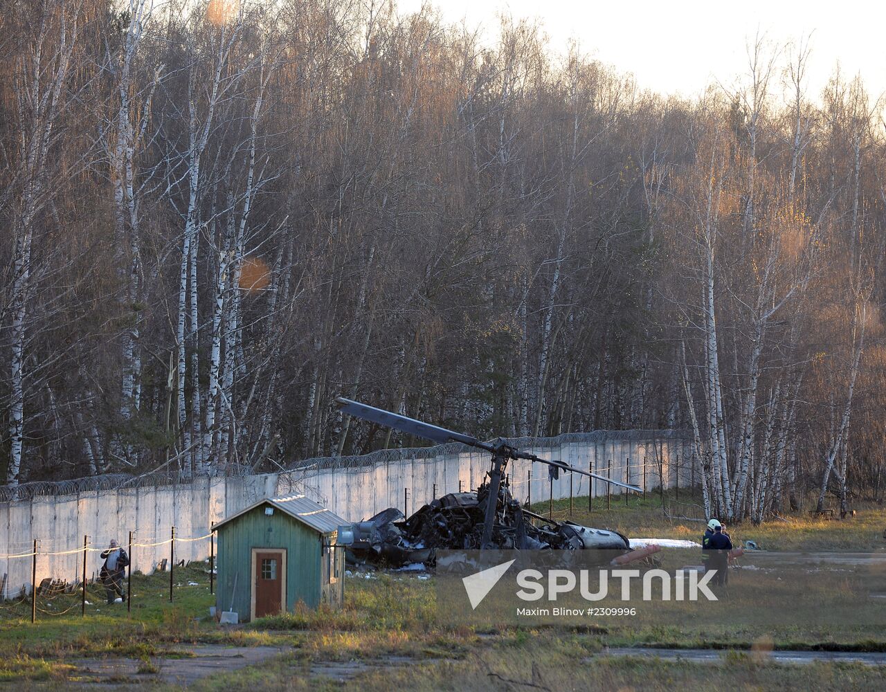 KA-52 helicopter crashed in Vykhino-Zhulebino district in Moscow