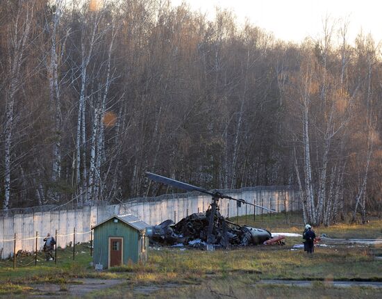 KA-52 helicopter crashed in Vykhino-Zhulebino district in Moscow