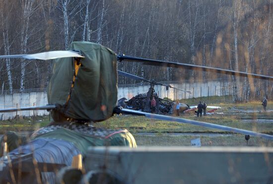 KA-52 helicopter crashed in Vykhino-Zhulebino district in Moscow