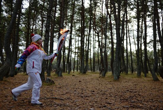 Olympic torch relay. Kaliningrad Region