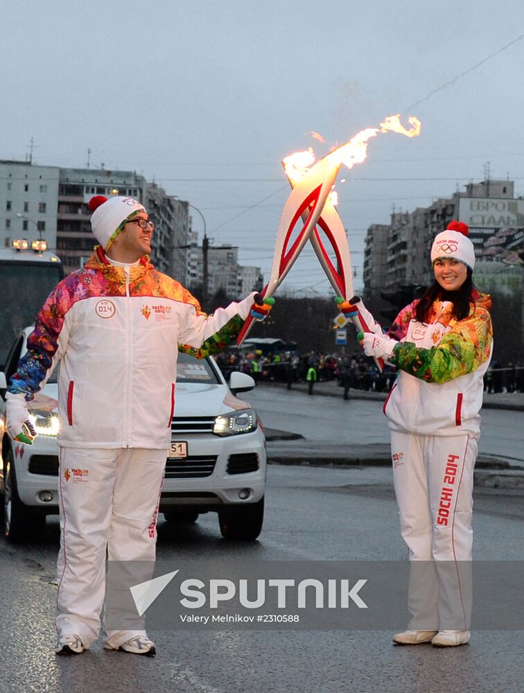 Olympic torch relay. Murmansk