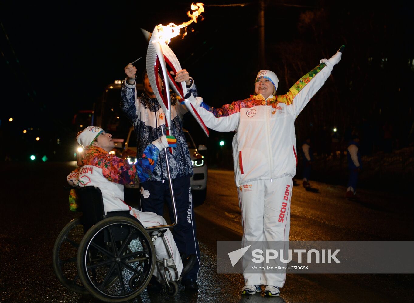 Sochi 2014 Olympic torch relay. Murmansk