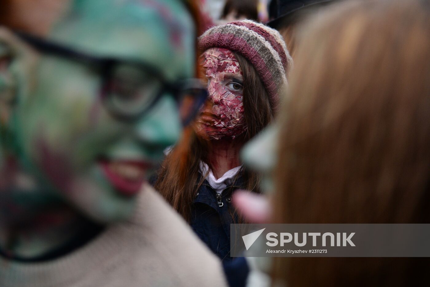 Zombie Parade on the eve of Halloween