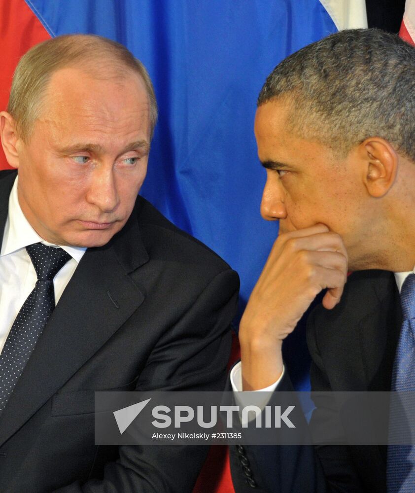 Vladimir Putin and Barack Obama