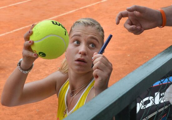 Tennis. Fed Cup 2013. Trainings