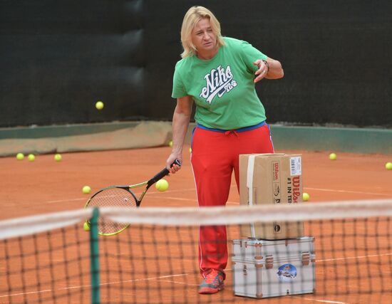 Tennis. Fed Cup 2013. Trainings