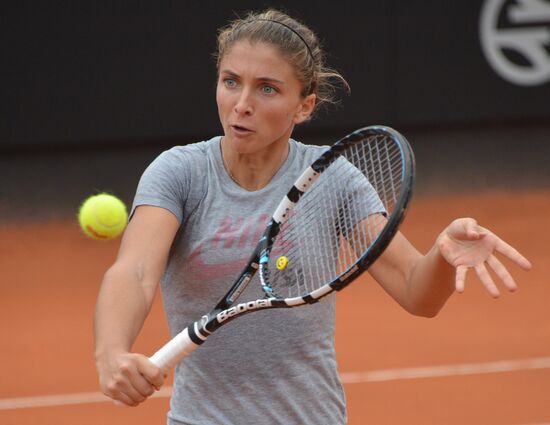 Tennis. Fed Cup 2013. Trainings