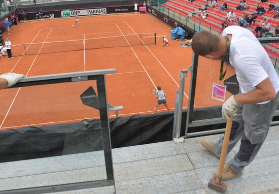 Tennis. Fed Cup 2013. Trainings