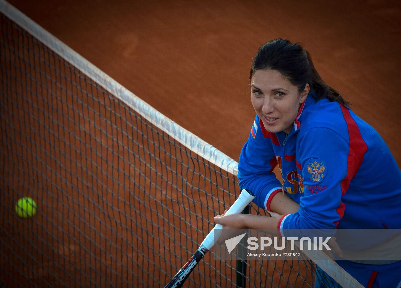 Tennis. Fed Cup 2013. Trainings