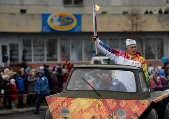 Olympic torch relay. Arkhangelsk Region