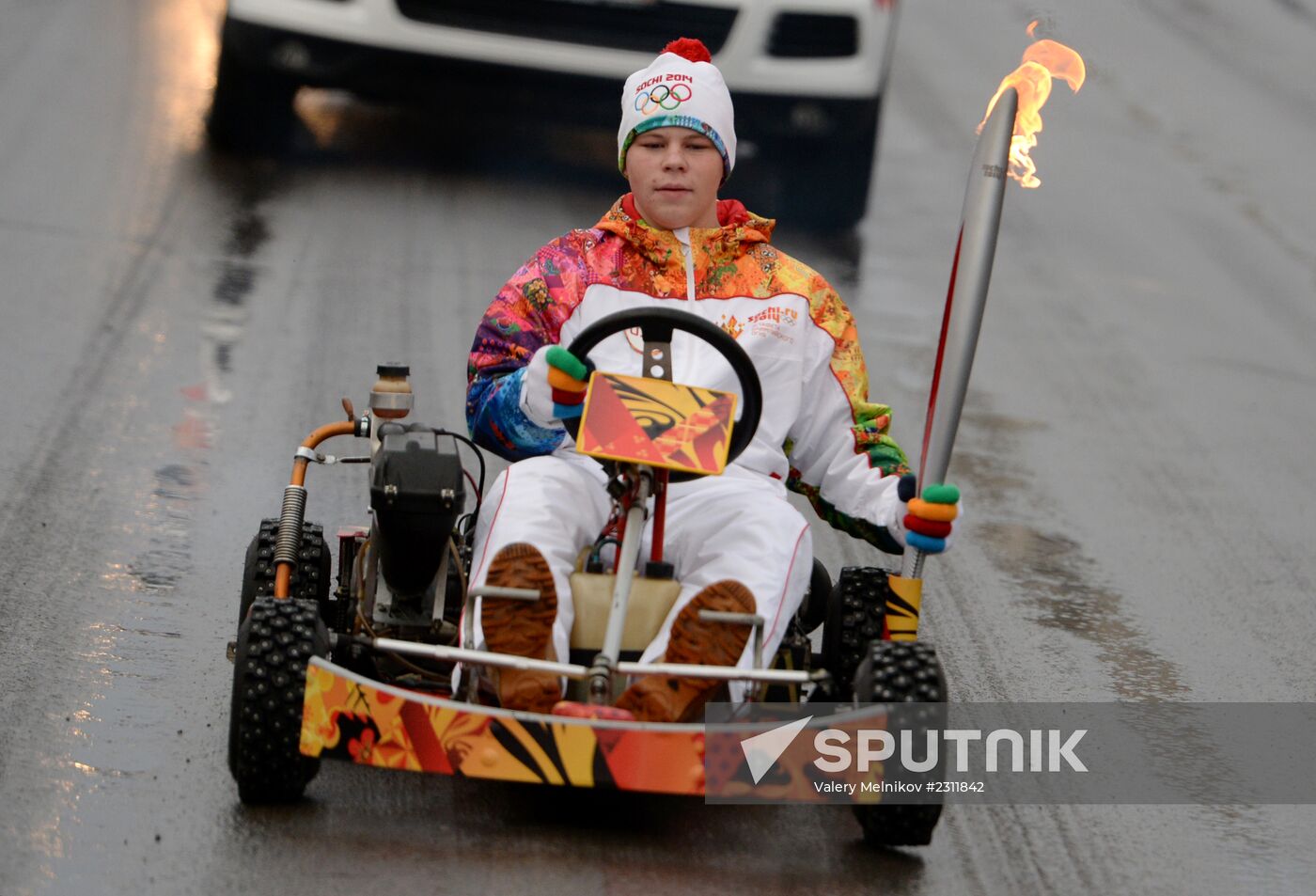 Olympic torch relay. Arkhangelsk Region