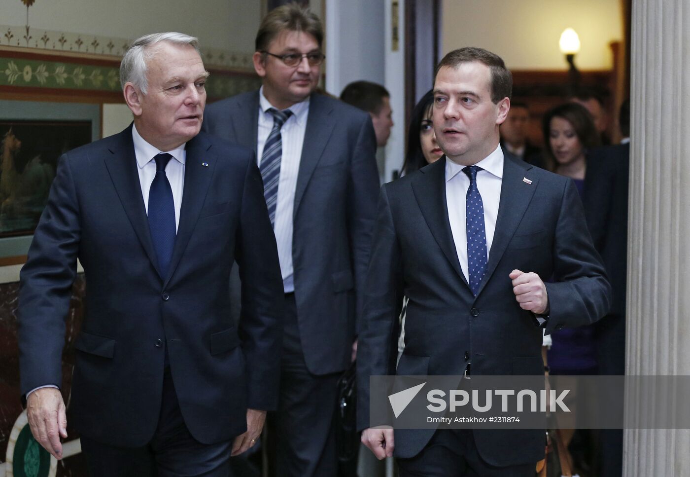 Dmitry Medvedev meets with Jean-Marc Ayrault