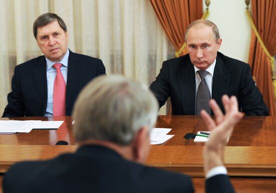 Vladimir Putin meets with Jean-Marc Ayrault