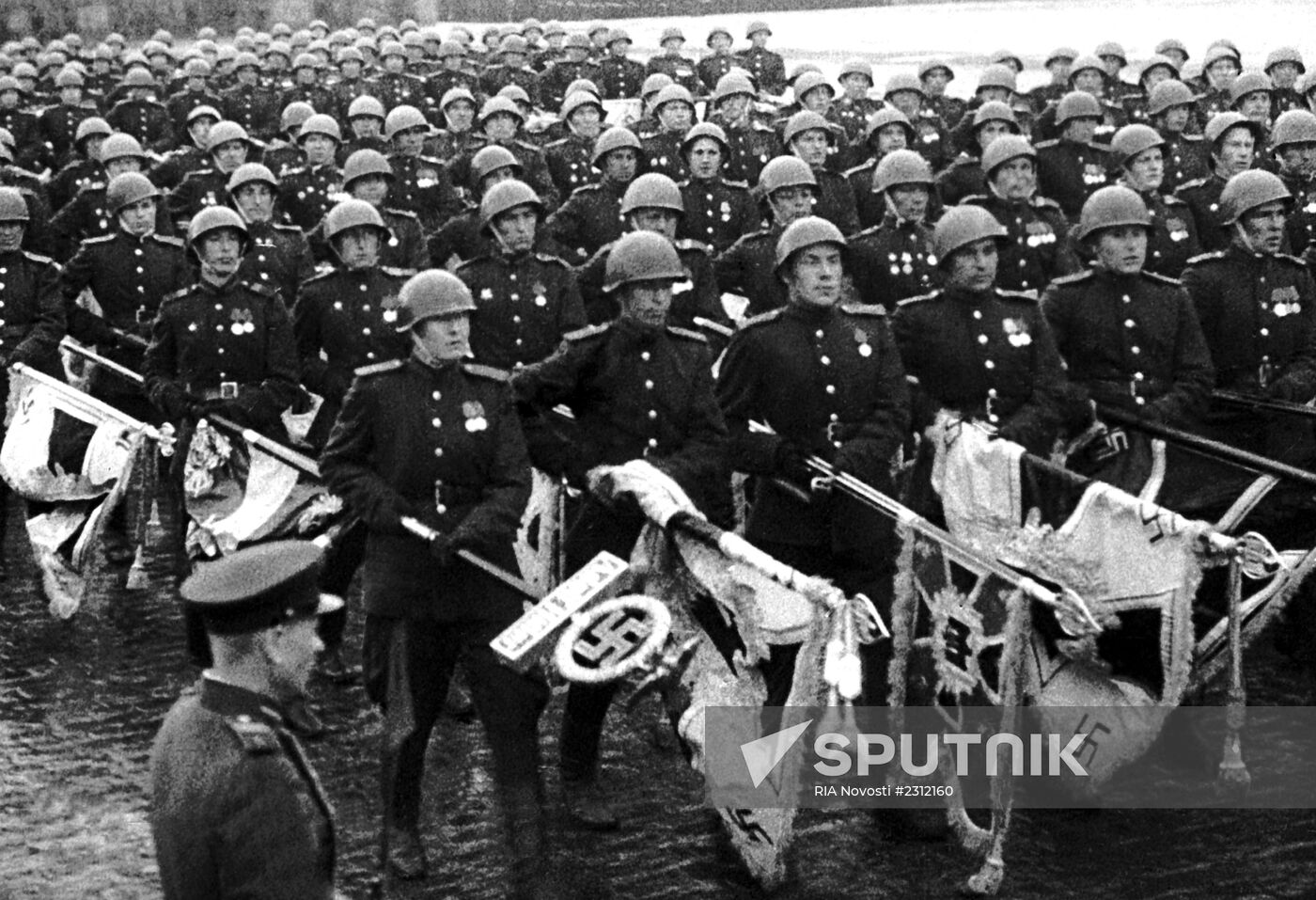 Shot from the film "Great victory of the Soviet people"