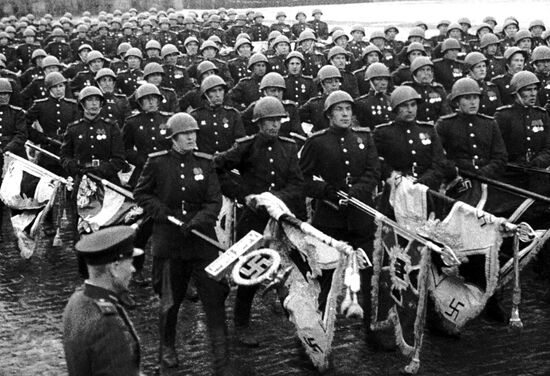 Shot from the film "Great victory of the Soviet people"