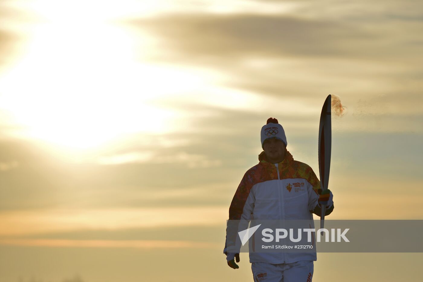 Sochi 2014 Olympic torch relay. Naryan-Mar