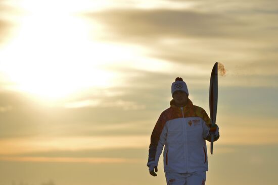 Sochi 2014 Olympic torch relay. Naryan-Mar