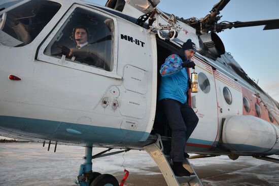 Sochi 2014 Olympic torch relay. Naryan-Mar