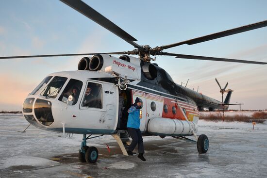 Sochi 2014 Olympic torch relay. Naryan-Mar