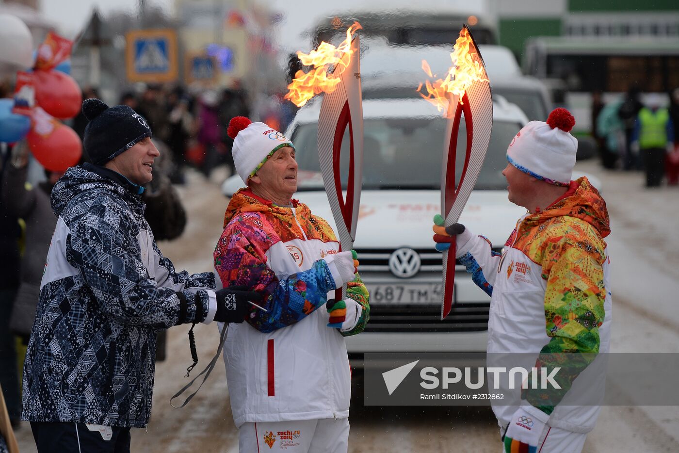 Sochi 2014 Olympic torch relay. Naryan-Mar