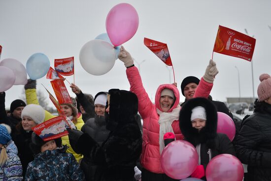 Sochi 2014 Olympic torch relay. Naryan-Mar