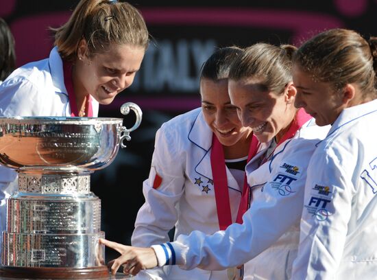 2013 Tennis Fed Cup. Italy vs. Russia final match. Day 2