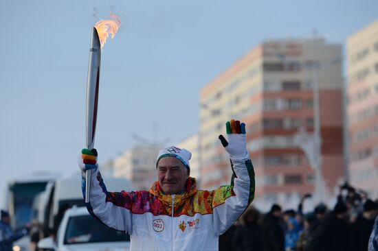 Olympic Torch Relay. Novy Urengoy