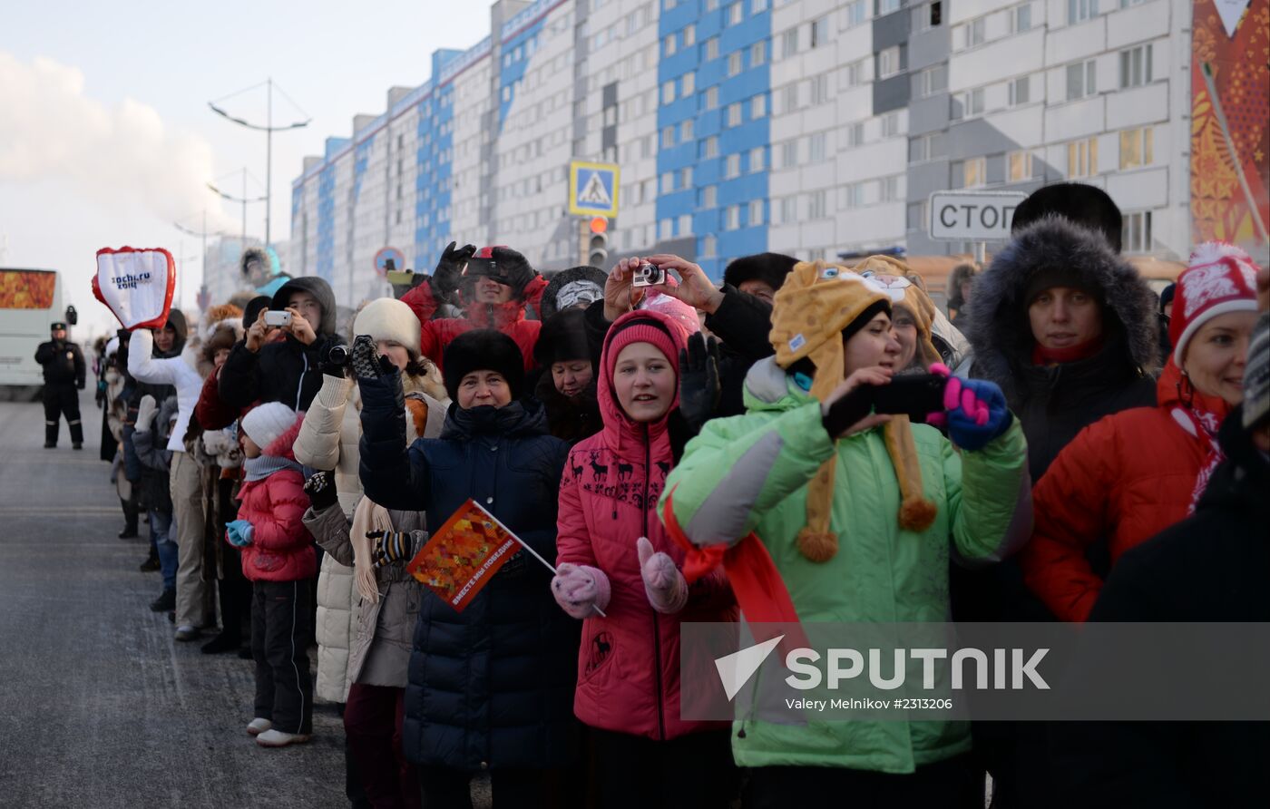 Olympic Torch Relay. Novy Urengoy