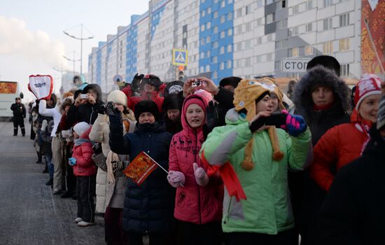 Olympic Torch Relay. Novy Urengoy